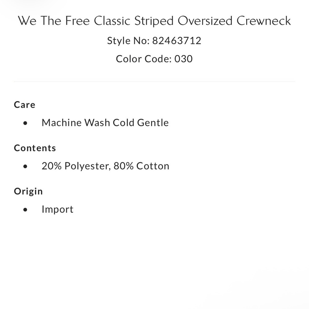 NWT Free People We The Free Classic Striped Oversized Crewneck - Picture 12 of 12
